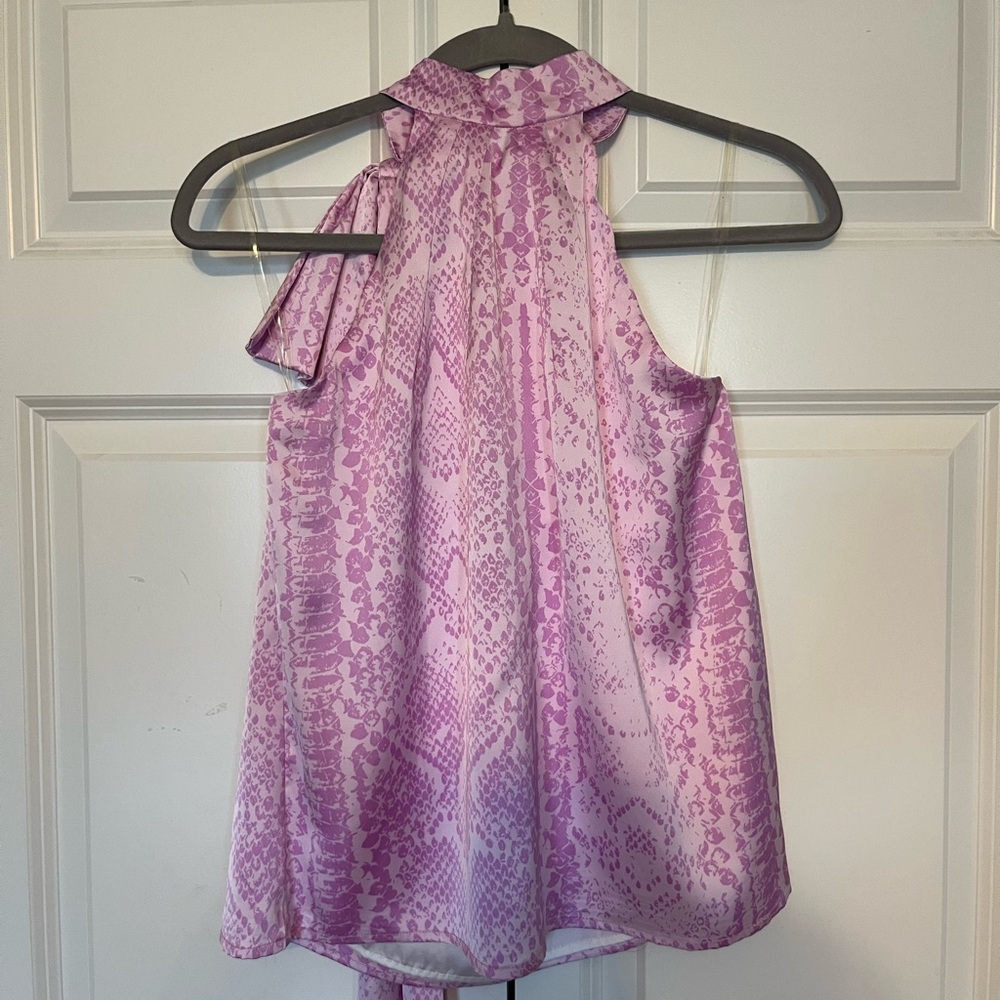 Elegant Pink Halter Blouse